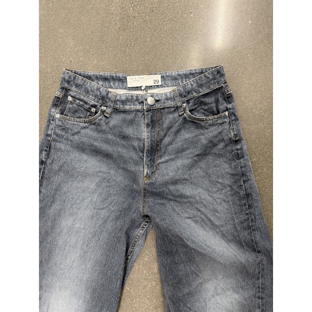Rag & Bone New York Wide Leg High Rise Faded Jeans Size 29 Lyocell Stretch - Picture 2 of 5